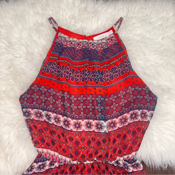 LUSH Women’s Size Small Multi Colored Razor Top A-Lined Flowing Summer Dress - Picture 2 of 14